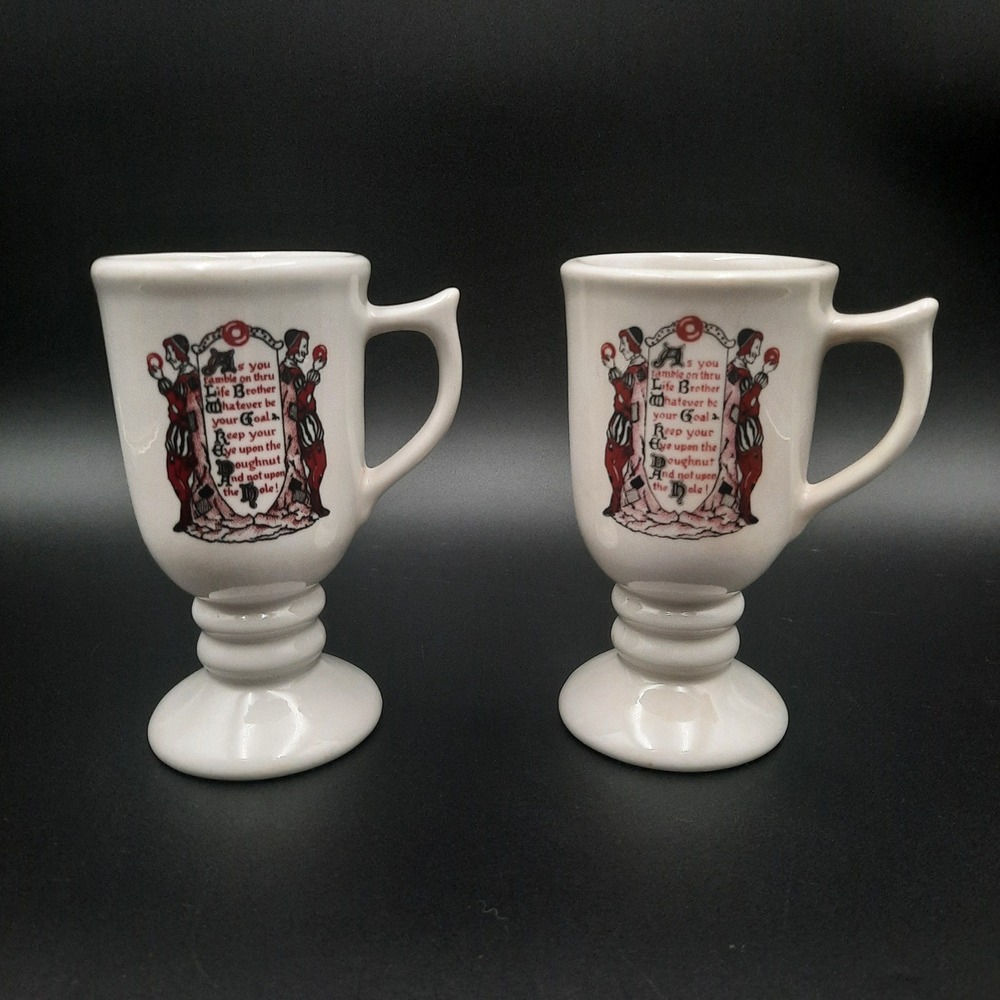 Sterling Vitrified China Footed Mug Poem Design East Liverpool‎ Ohio